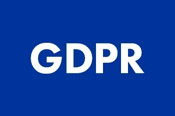 GDPR acronym on blue background